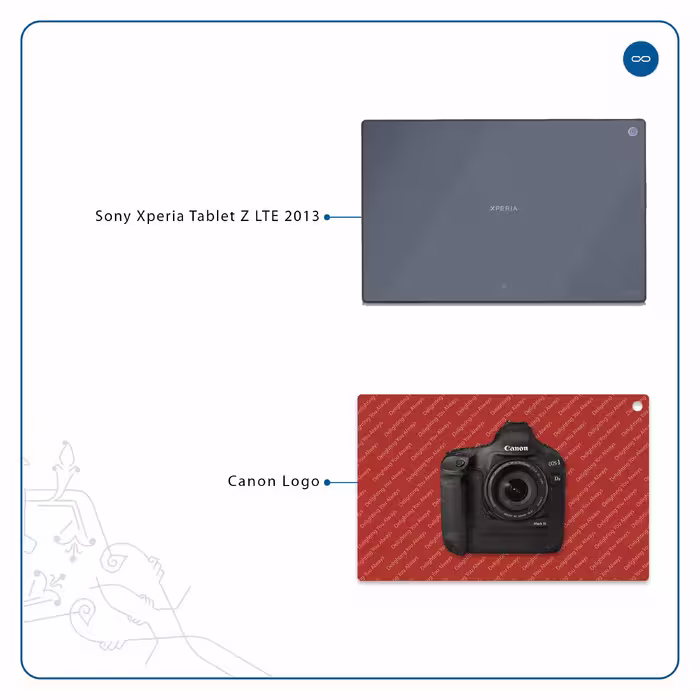 برچسب پوششی ماهوت مدل Canon-Logo مناسب برای تبلت سونی Xperia Tablet Z LTE 2013