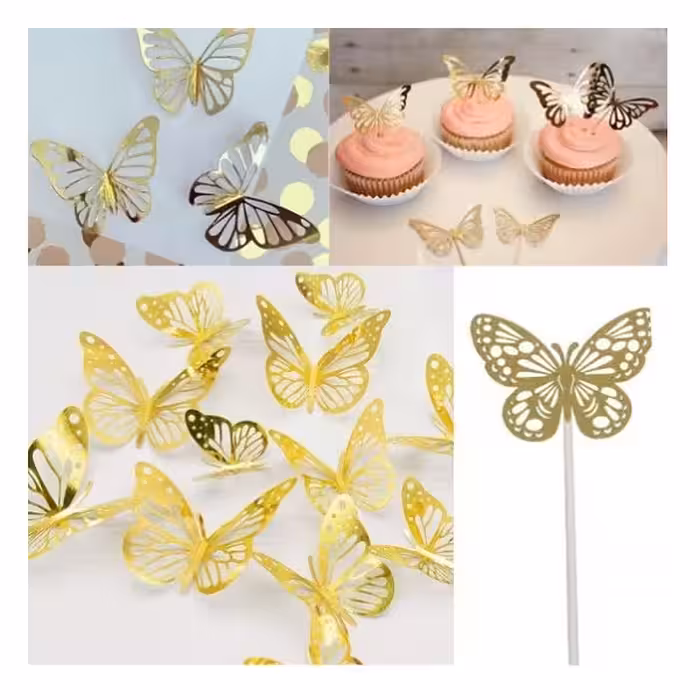 ابزار تزیین کیک به گز مدل پروانه مجموعه 3 عددی