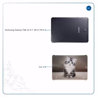 برچسب پوششی ماهوت مدل Cat-2 مناسب برای تبلت سامسونگ Galaxy Tab S2 9.7 2015 T815