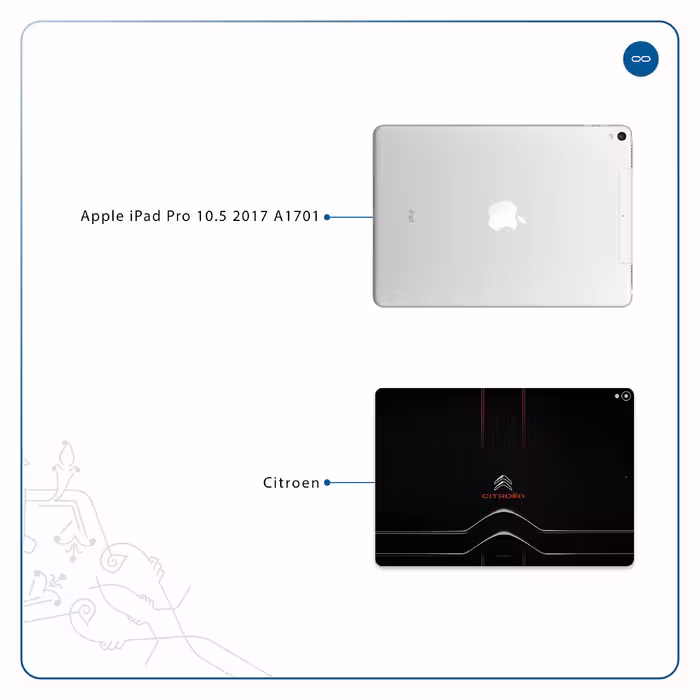 برچسب پوششی ماهوت مدل Citroen مناسب برای تبلت اپل iPad Pro 10.5 2017 A1701