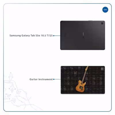 برچسب پوششی ماهوت مدل Guitar-Instrument مناسب برای تبلت سامسونگ Galaxy Tab S5e 10.5 2019 T725