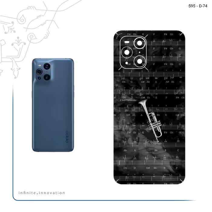 برچسب پوششی ماهوت مدل Trumpet مناسب برای گوشی موبایل اپو Find X3 Pro