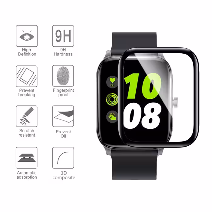 محافظ صفحه نمایش بادیگارد مدل PMMA مناسب برای ساعت هوشمند هایلو GST بسته 3 عددی