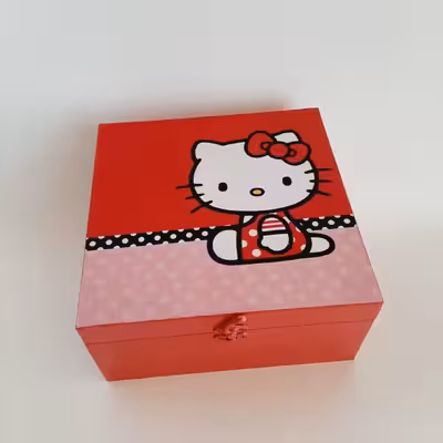 جعبه اسباب بازی کودک مدل کارتونی طرح کیتی کد BB07