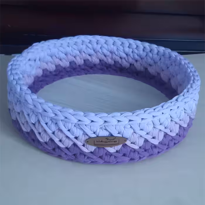 سبد قلاب بافی تریکو مژگان مدل کجراه کد 16