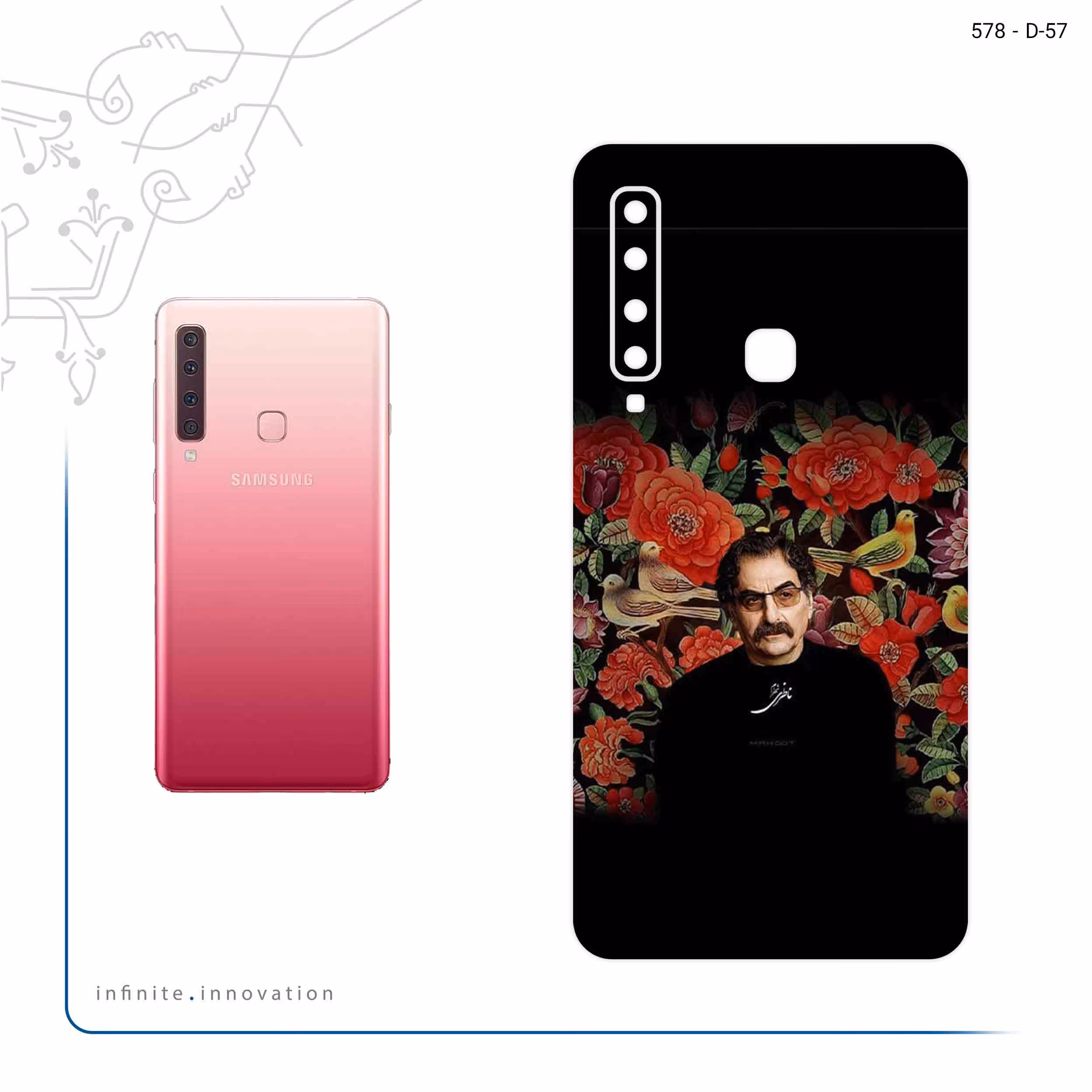 برچسب پوششی ماهوت مدل Shahram Nazeri مناسب برای گوشی موبایل سامسونگ Galaxy A9 2018