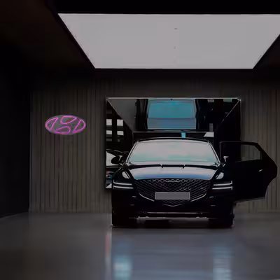 چراغ دیواری نئون دیزاین طرح Hyundai_PN