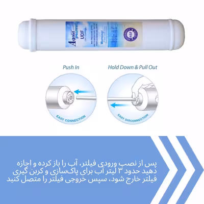 فیلتر یخچال ساید بای ساید آکوا پیورست مدل UDF-CARBON 2500G مجموعه 3 عددی