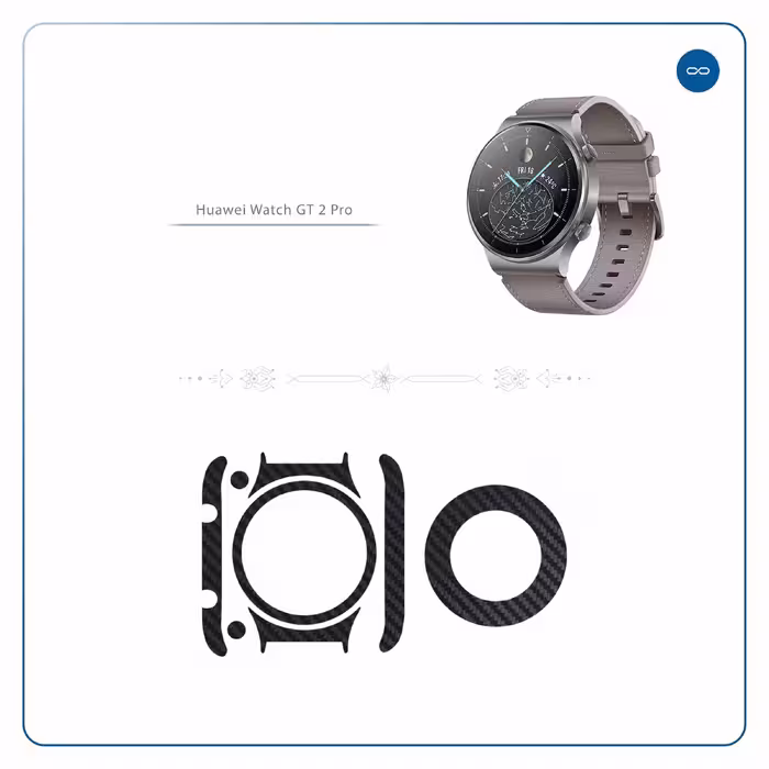 برچسب ماهوت طرح Carbon Fiber مناسب برای ساعت هوشمند هوآوی Watch GT 2 Pro