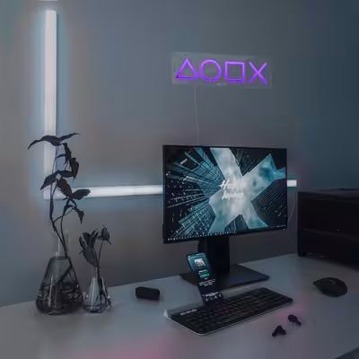 چراغ دیواری نئون دیزاین طرح Ps-Keys-GL_PR