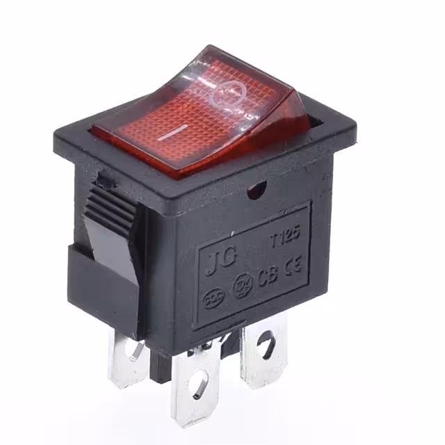 کلید راکر 4 پین چراغدار کوچک مدل KCD1-4