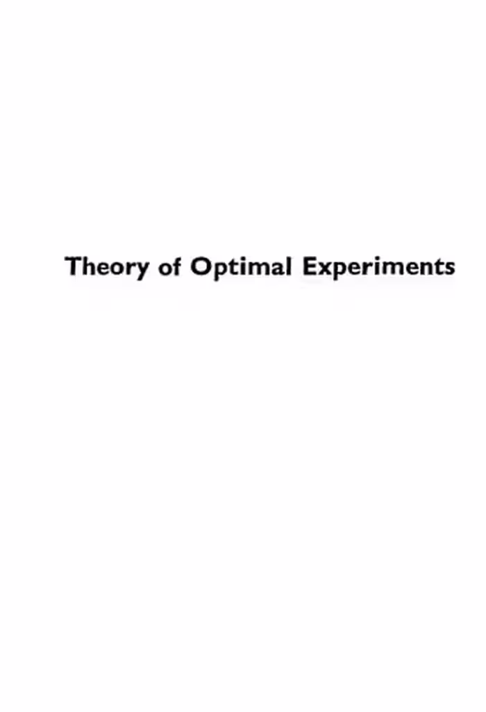 خرید و دانلود نسخه کامل کتاب Theory of Optimal Experiments