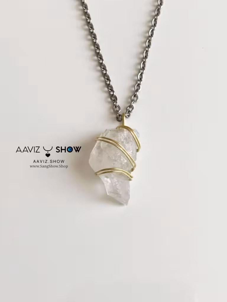 گردنبند راف کریستال کوارتز معدنی A105