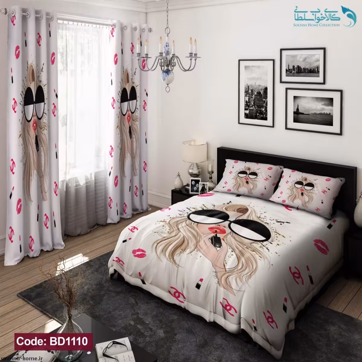 روتختی طرح دختر دونفره کد BD1110