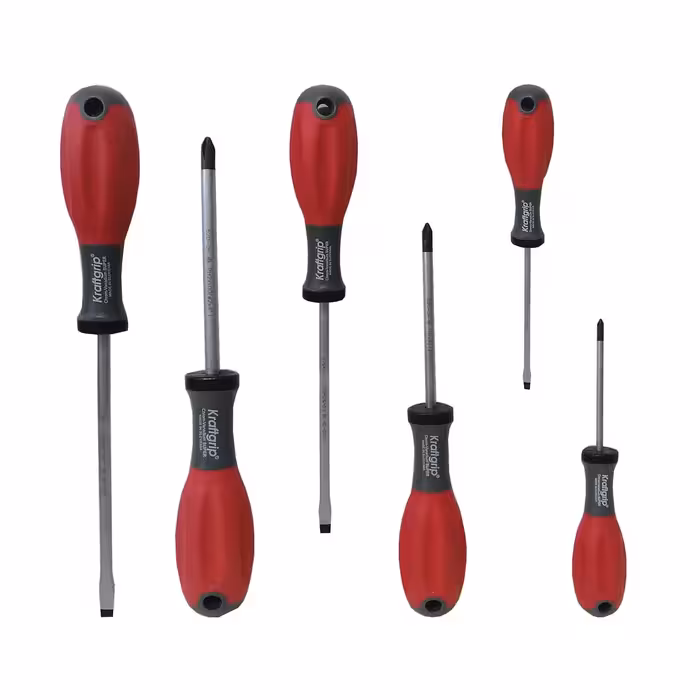 پیچ گوشتی چهارسو و دو سو کرافت گریپ مدل KRAFT-6 مجموعه 6 عددی