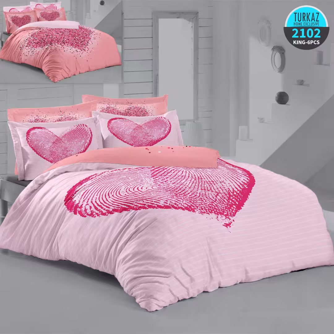 سرویس لحاف روتختی 2 نفره چاپی تنسل برند ترکاز(Turkaz) کد 2102