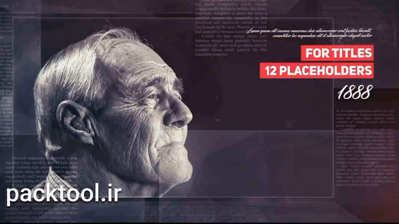 دانلود پروژه آماده جدول زمانی تاریخ اسلایدهای شیشه ای افتر افکت History Timeline Glass Slides - پک تول