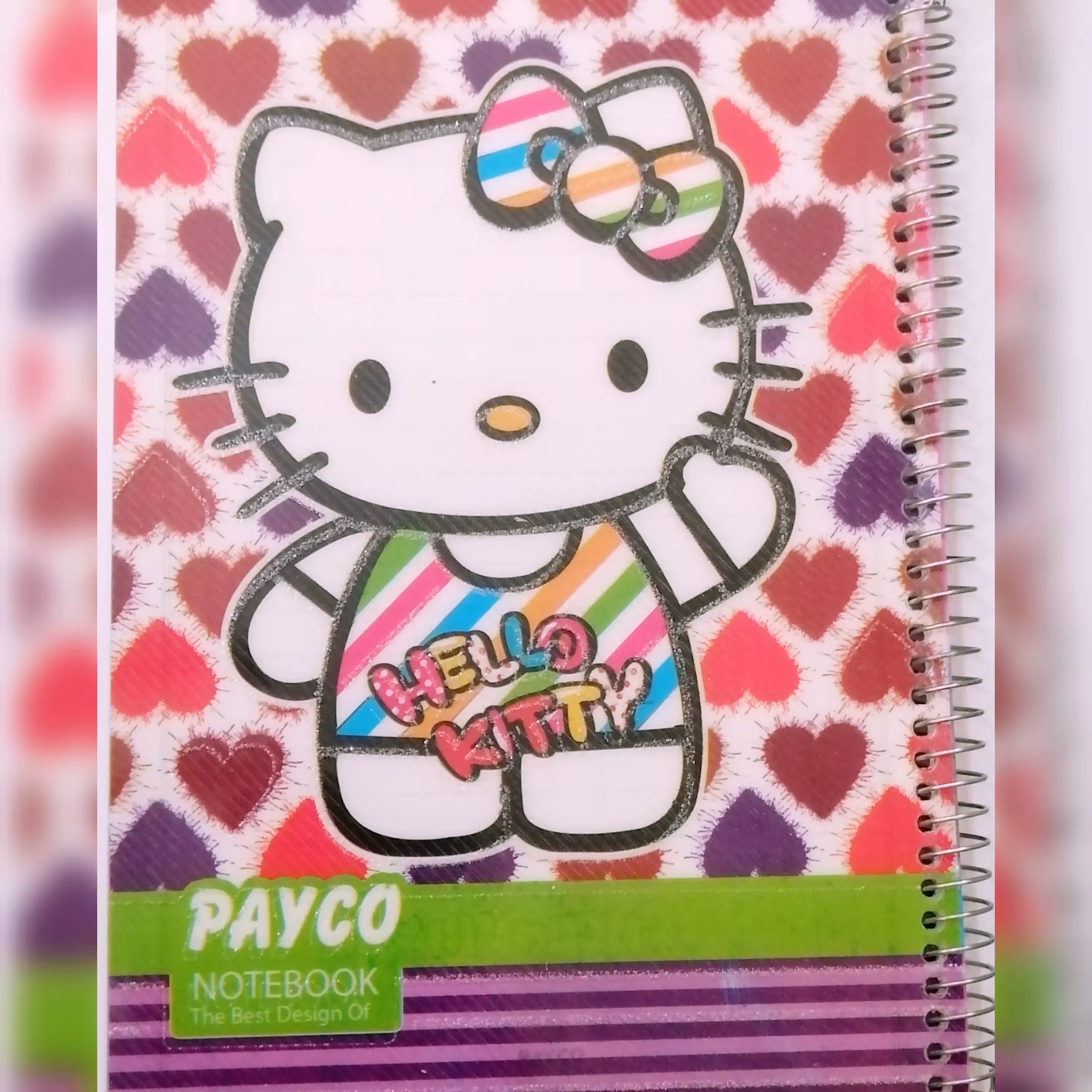 دفتر فانتزی 100 برگ خط دار با جلد طلقی