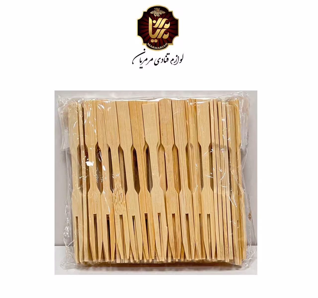 چنگال چوبی خرما بسته 50 عددی