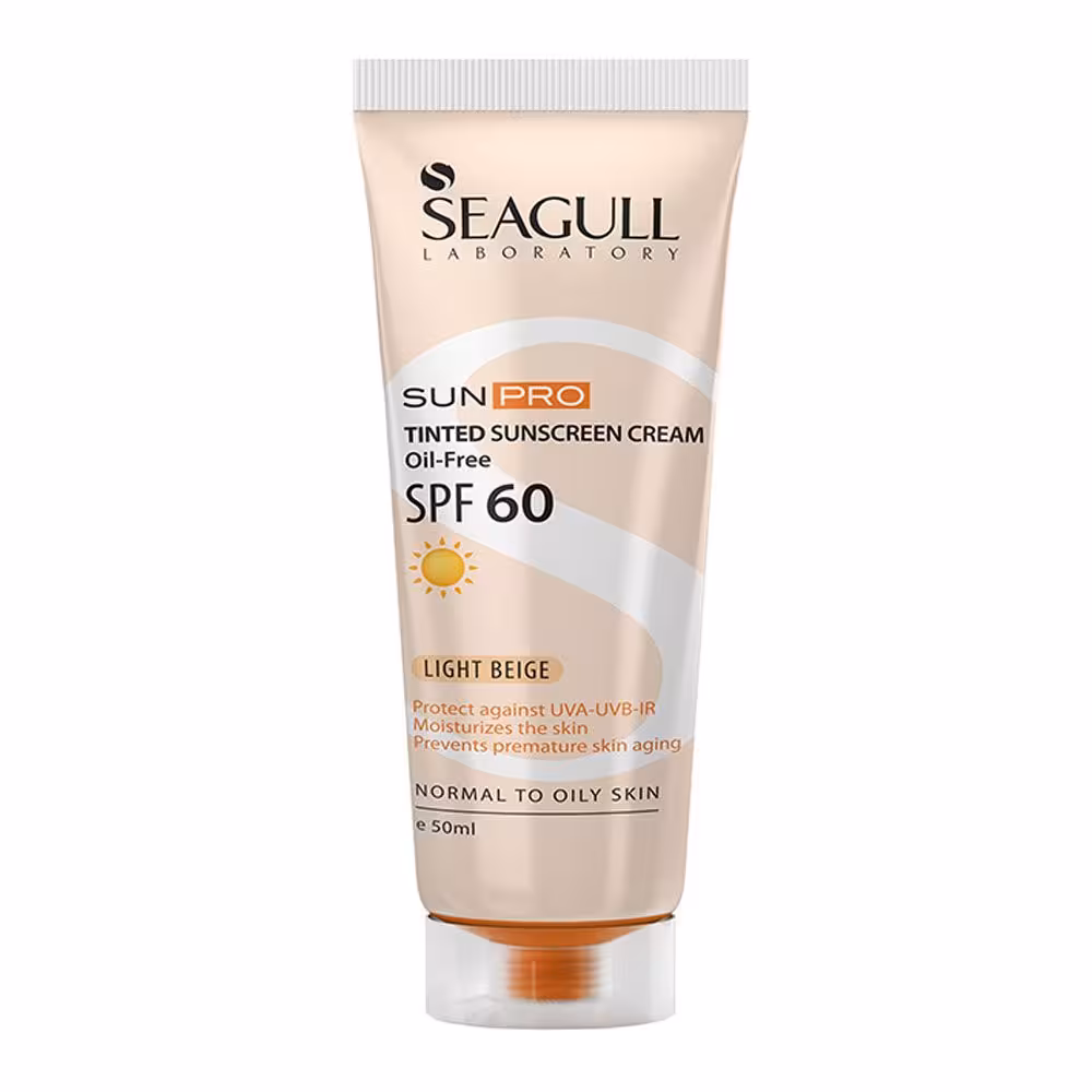 کرم ضد آفتاب رنگی فاقد چربی سی گل مدل Sun Pro با SPF60 بژ روشن 50 میل
