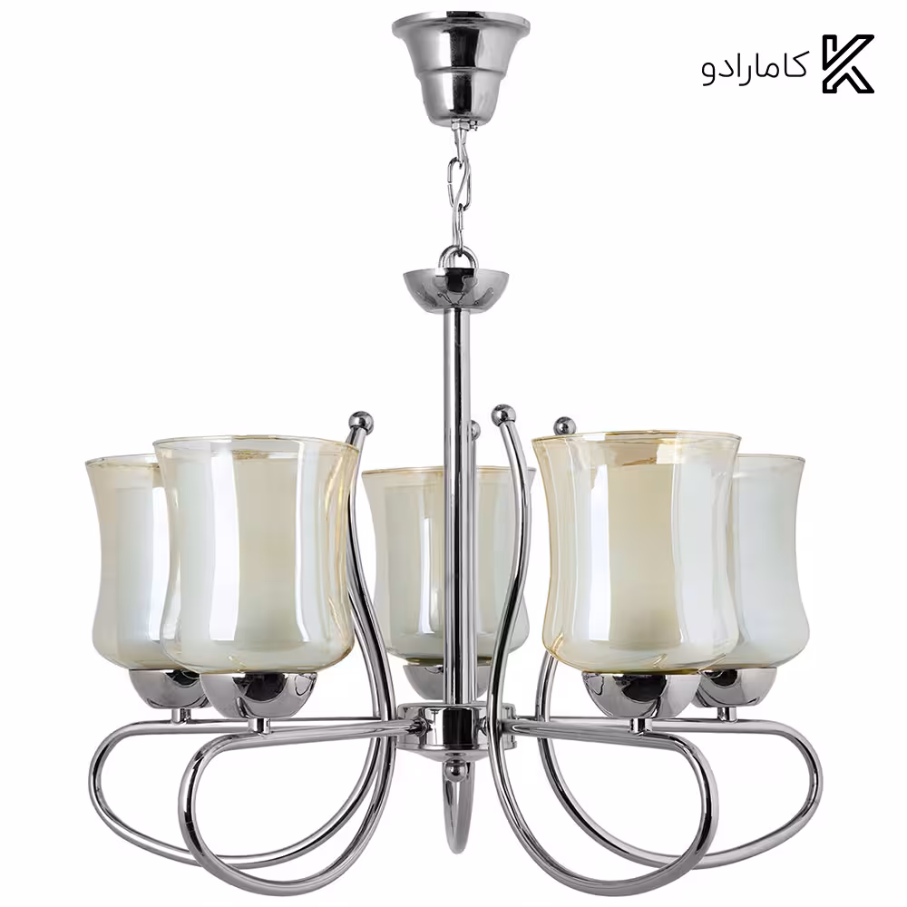 لوستر فلزی 5 شعله چشمه نور مدل A815-5