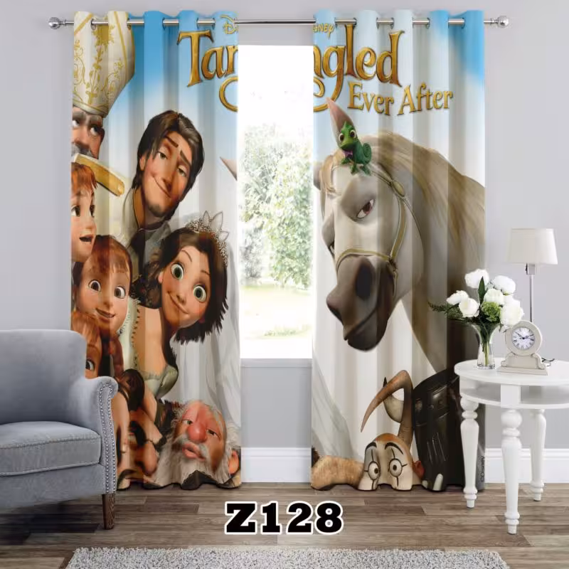 پرده سه بعدی طرح راپونزل