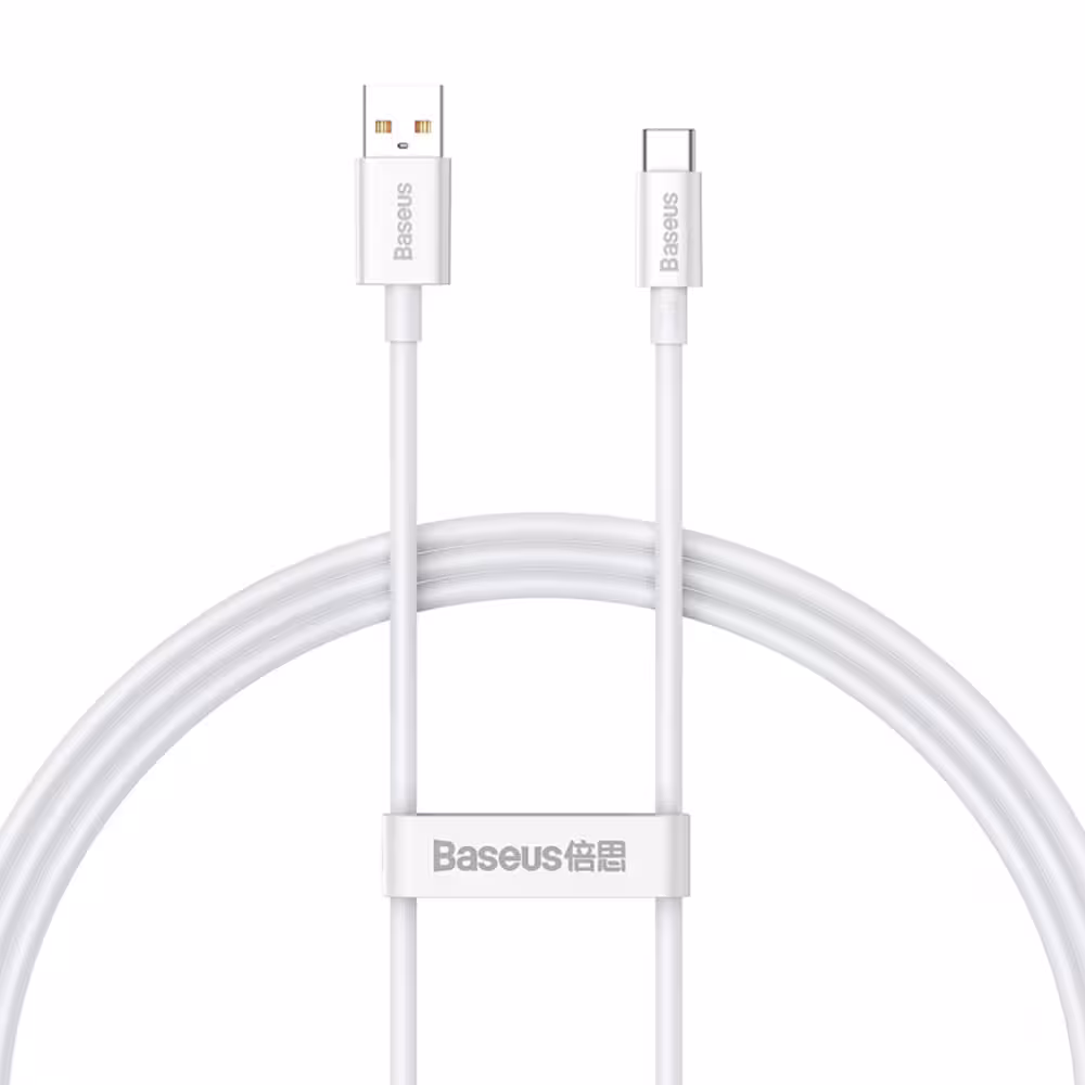 کابل شارژ USB به Type-C بیسوس مدل Superior P10320102214-01 طول 1 متر توان 100 وات