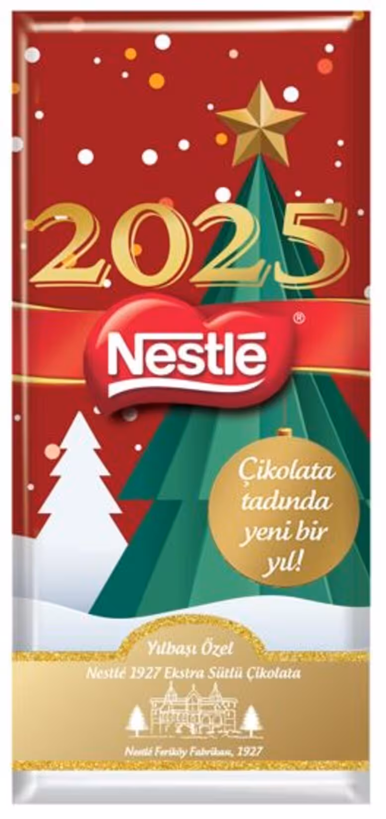 شکلات تخته ای نستله 1927 مدل کریسمس حجم 65 گرم