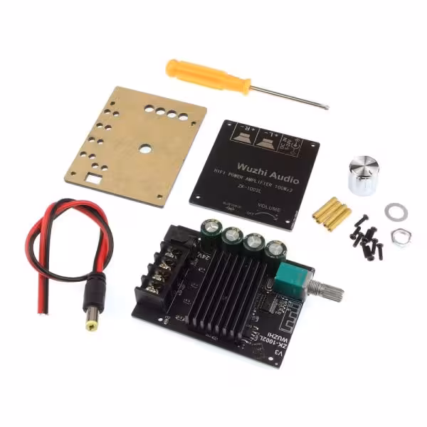 ماژول آمپلی فایر صوتی بلوتوث دار دو کاناله 2×100 وات مدل ZK-1002L