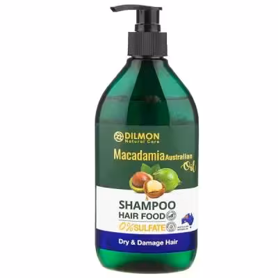 شامپو ترمیم کننده حاوی روغن ماکادمیا فاقد سولفات مناسب مو خشک و آسیب دیده دیلمون حجم 385 میلی لیتر