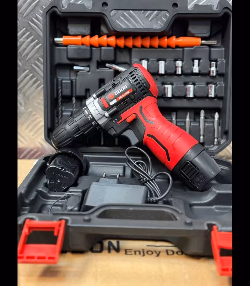 دریل شارژی پیچ گوشتی شارژی 24 ولت براشلس ادون edon مدل 24VBL