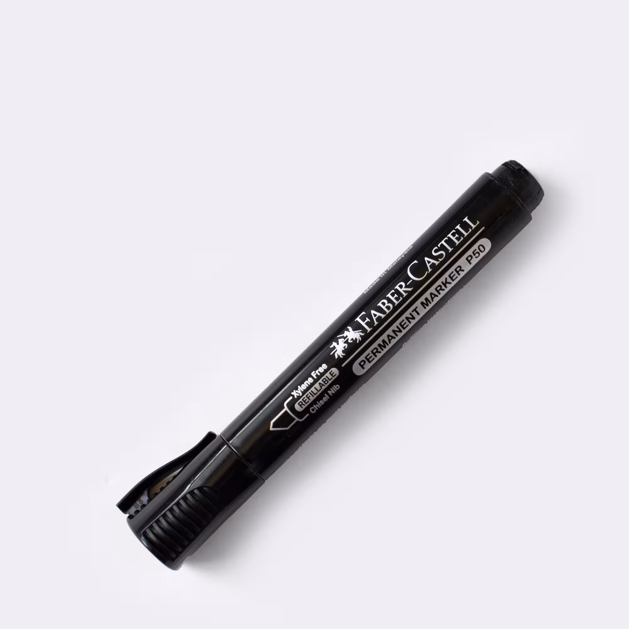 ماژیک PERMANENT مشکی سر تخت فابرکاستل (FABERCASTELL)