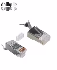 سوکت شبکه Cat7 امپ سوکت شبکه Cat7 SFTP شانه دار نقره ای امپ - فروشگاه دل اچ پی