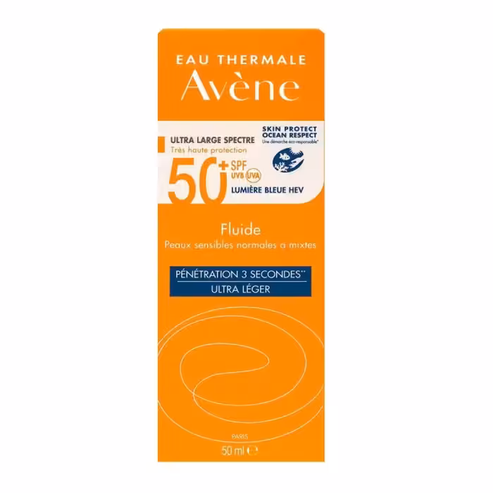 ضد آفتاب بی رنگ اون مدل فلویید Avene Fluid SPF50