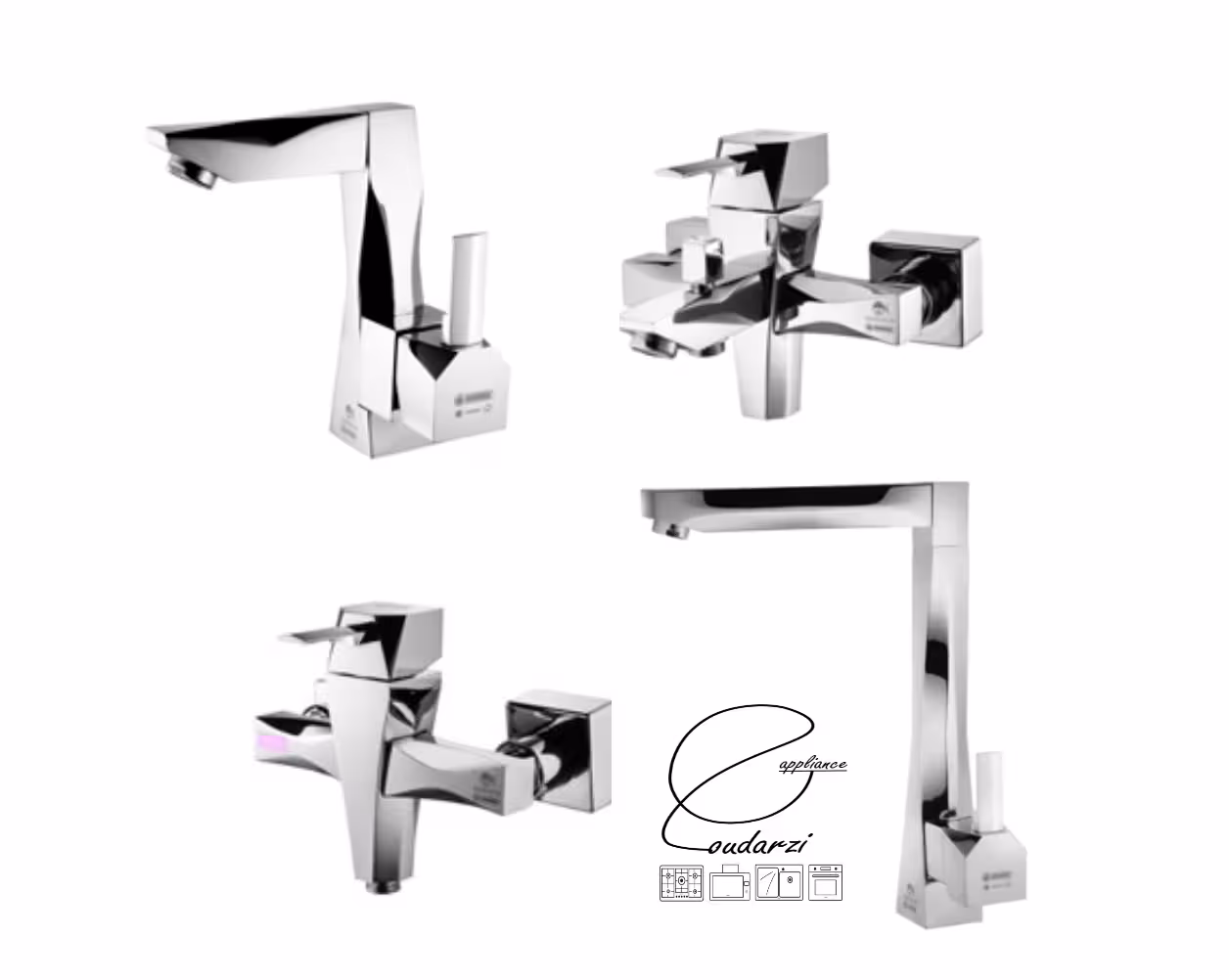 ست شیرآلات درخشان مدل مارکیز کروم