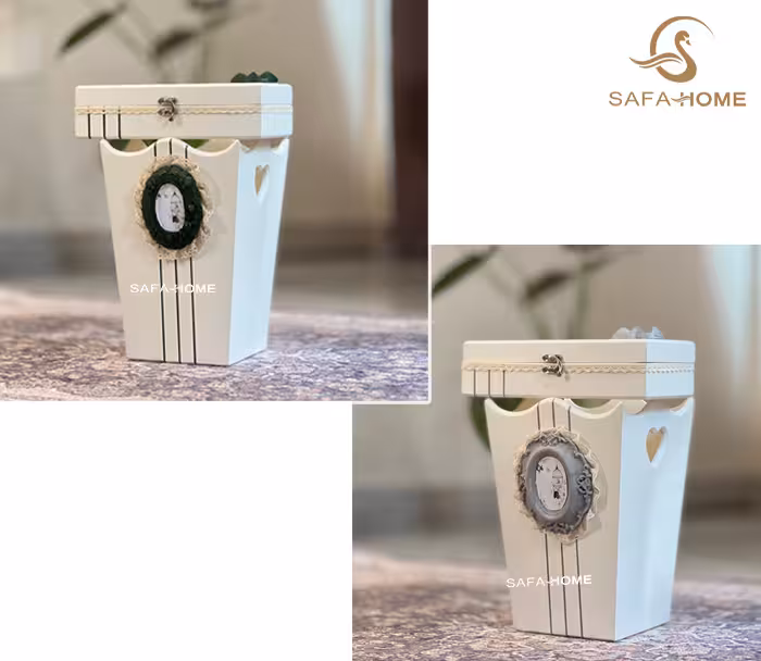 ست سطل و جادستمال دوژان طرح خطی ساده