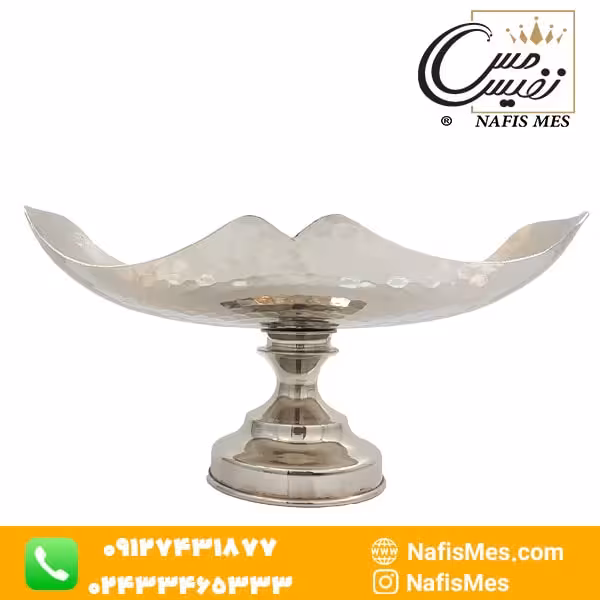 کشکول رولت خوری مسی آبکاری کروم
