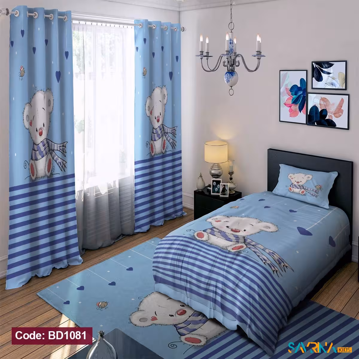 ست اتاق خواب طرح خرس سرمایی موس کد BD1081