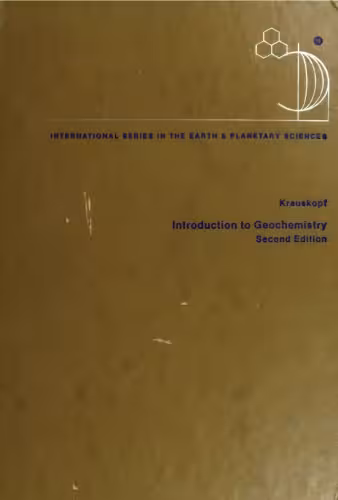 خرید و دانلود نسخه کامل کتاب Introduction to Geochemistry