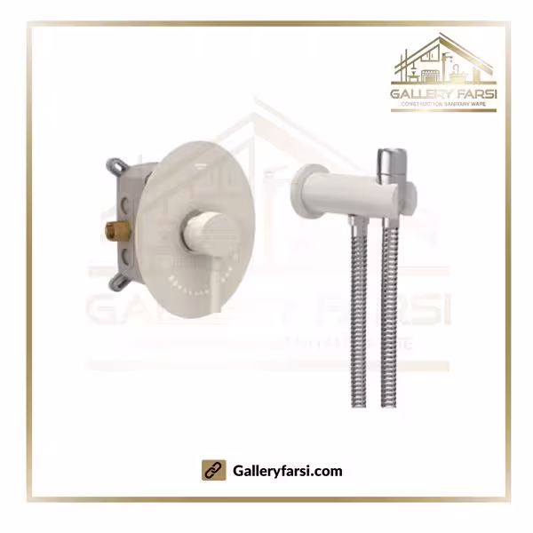 شیر توکار توالت شودر مدل روگن شیری کروم