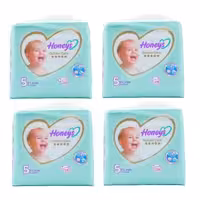 پوشک بچه هانیز مدل دابل سایز 5 چهار بسته 28 عددی