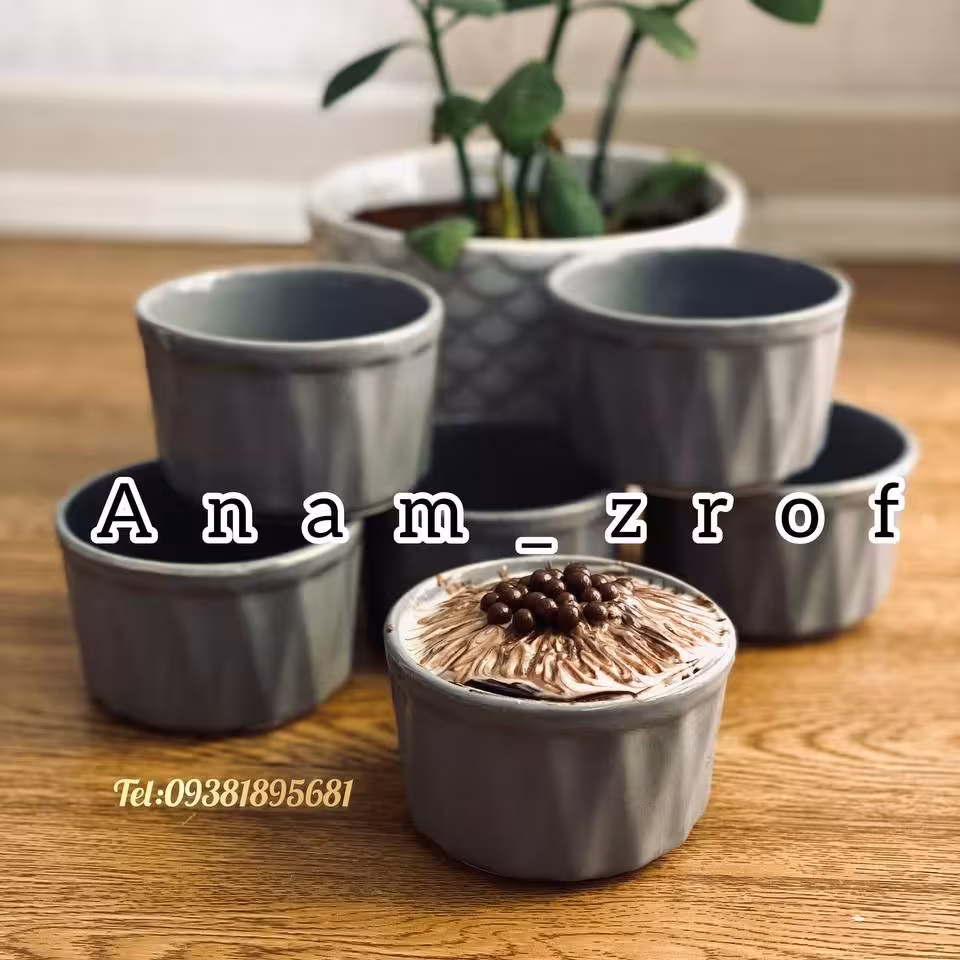 پیاله وانسلی رنگی طوسی