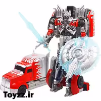 اکشن فیگور تبدیل شونده اورجینال ترانسفورمرز آپتیموس پرایم برند هاسبرو مدل Hasbro PLATINUM EDITION SILVER KNIGHT OPTIMUS PRIME