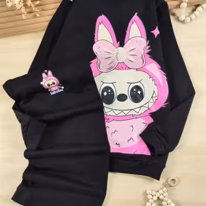 بلوز و شلوار دخترانه لبوبو پاپیونی مناسب 6 تا 15 سال جنس دورس