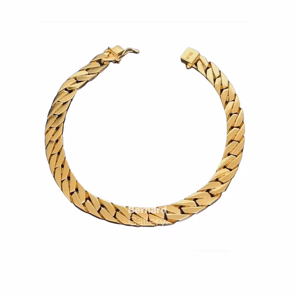 دستبند طلا 18 عیار کارتیر تخت (کوبیده) Cartier (نو)