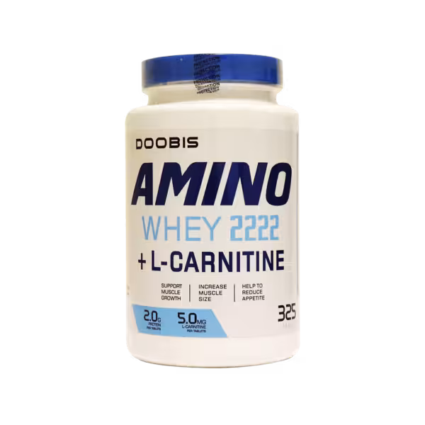 قرص آمینو وی 2222 و ال کارنیتین دوبیس 325 عددی Doobis amino WHEY 2222   L-carnitine 325 tablets