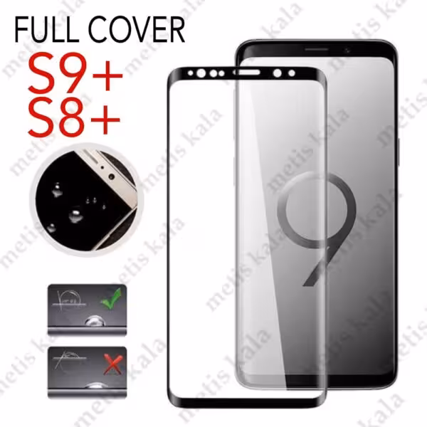 گلس تمام چسب Samsung S9Plus