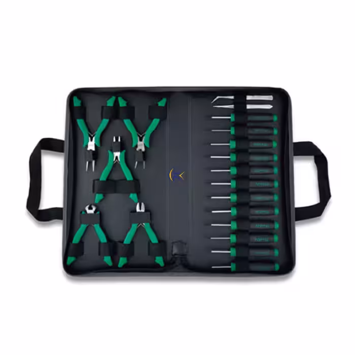 کیف ابزار 19 پارچه برزنتی جواهر سازی مدل GPN-019A تاپ تول Toptul
