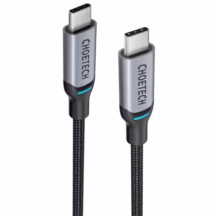 کابل CHOETECH چویتِک 100 وات تبدیل USB-C به USB-C پاور دلیوری طول 1.8 متری مدل XCC-1002BK - Hiapple.ir