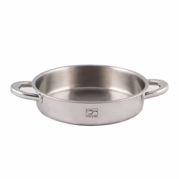 تابه دودسته استیل پارس استیل سایز 28 (کف سه لایه)